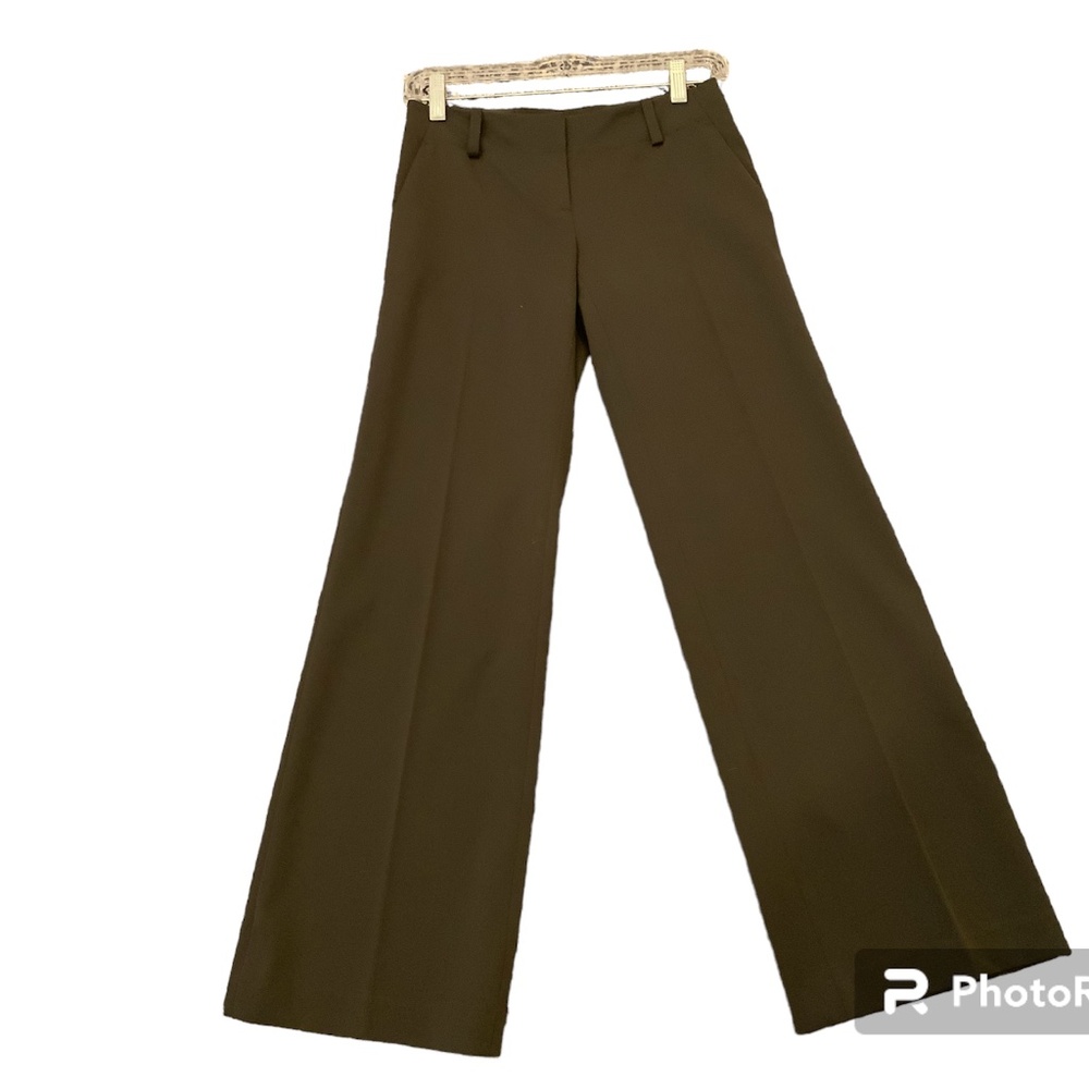 Ann Taylor Olive Green Wide Leg Trousers